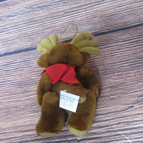 Boyds Bears Jointed Moose 6" Christmas Ornament - Vintage 1990 - Picture 4 of 4
